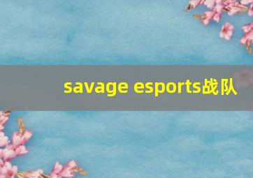 savage esports战队